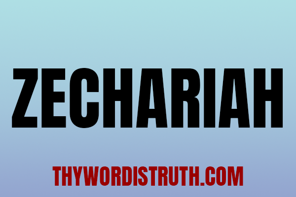 24 Lessons on Zechariah